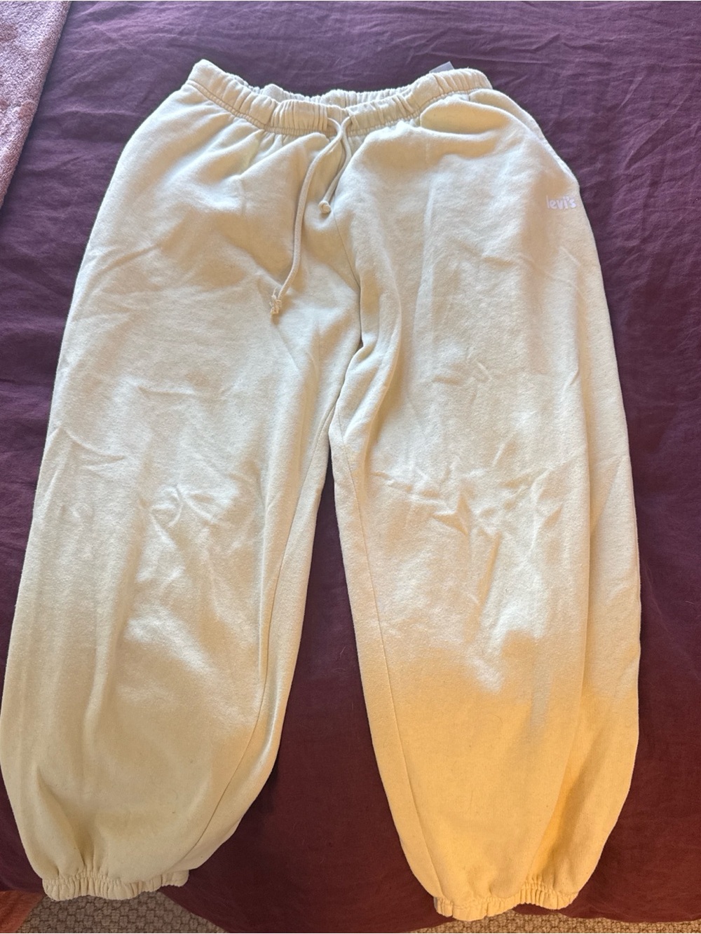 Levi's Butter Yellow Fleece Sweatpants
